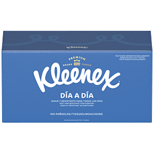Kleenex día a día 150 pañuelos caja azul premium